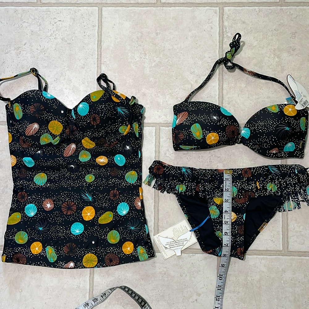 Lisa Blue Turquoise Deligh Swimwear Bikini NWT (sample) 3 pcs
